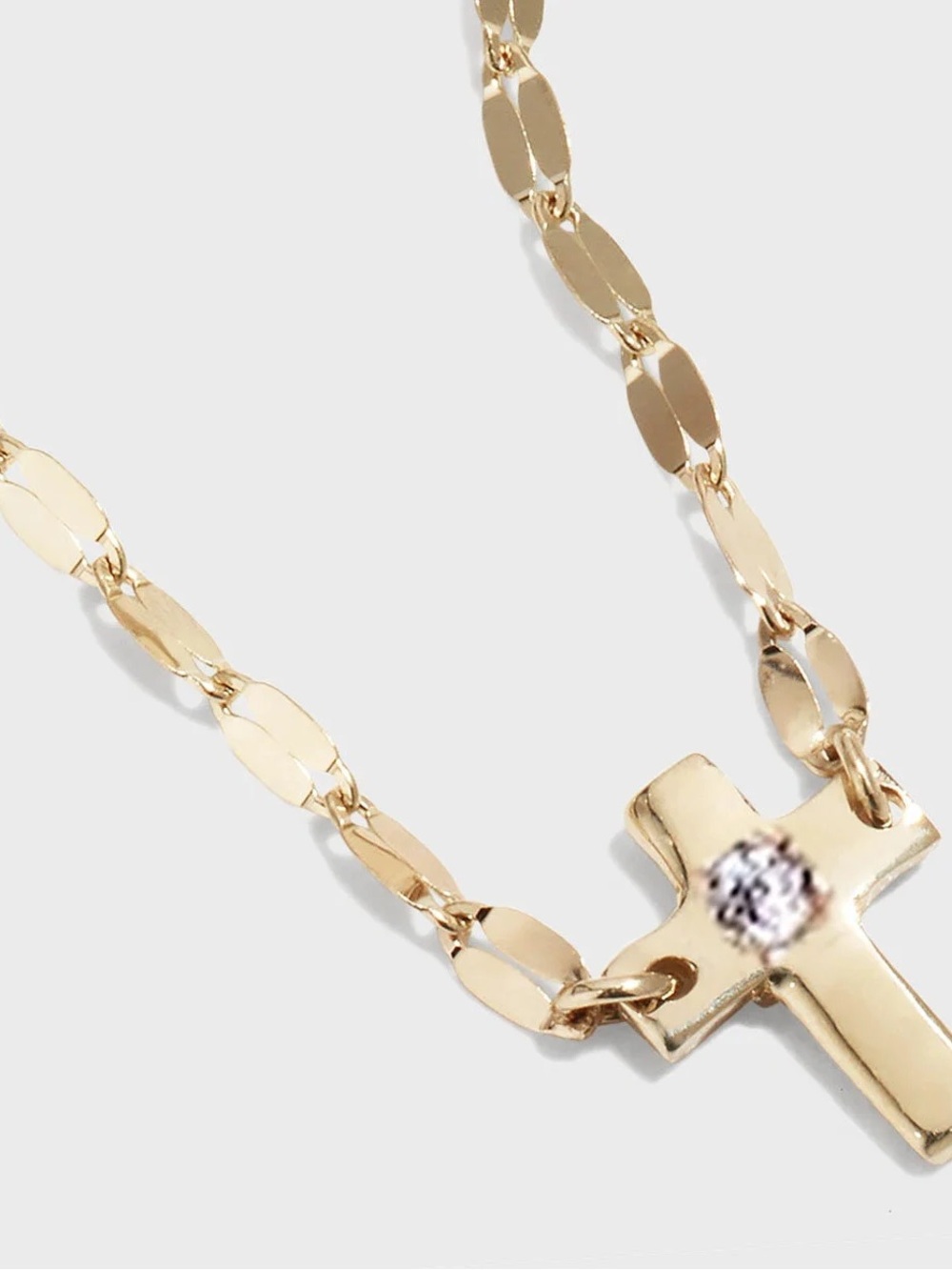 Lana 14K Solo Mini Cross Pendant Necklace Delicate Everyday Fine Jewelry
